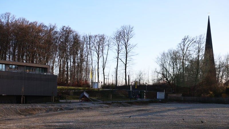 Bauplatz Heizzentrale Kuckuckswald Kahlschlag